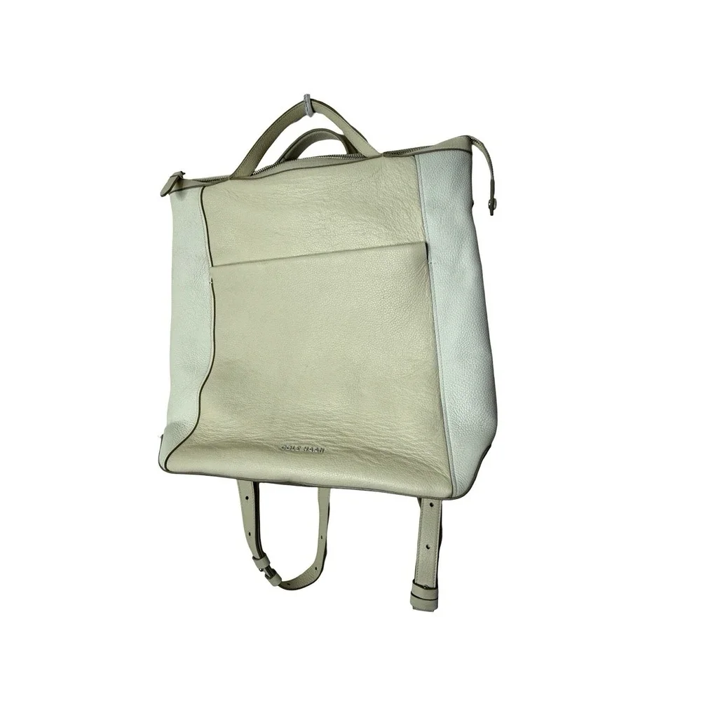 COLE HAAN Backpack Grand Ambition colorblock cream gray Solid Rucksack Leather